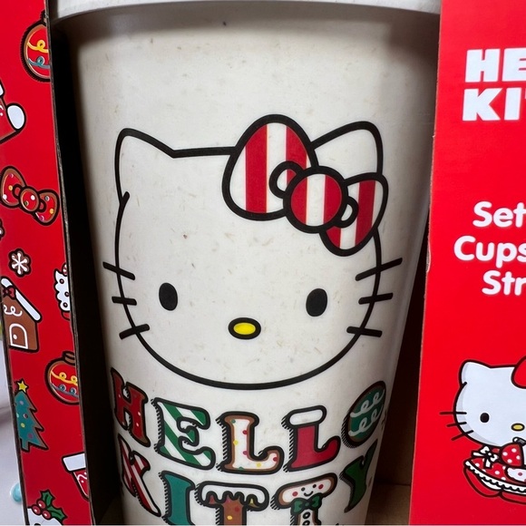 Christmas Sanrio Hello Kitty Double Sided Gingerbread House Bamboo Tumbler/Cups - Picture 6 of 12